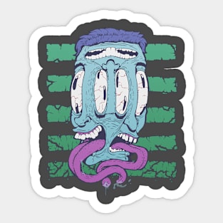 Crazy Head Sticker